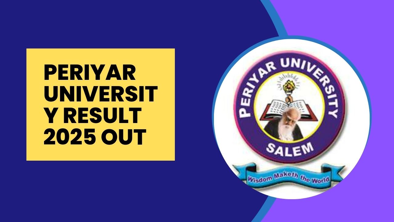 Periyar University Result 2025 OUT